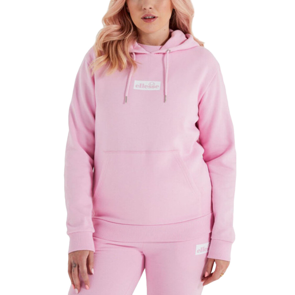 (6, Light Pink) Ellesse Womens Totti Oh Hooded Pullover Sweatshirt Jumper Hoody Hoodie