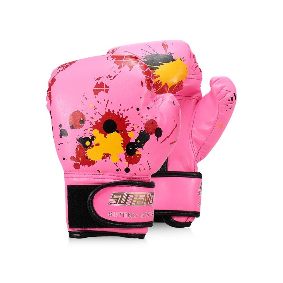 (Pink, Standard) Fighting Gloves For Boy Girls Strike Boxing Training Safety Gloves