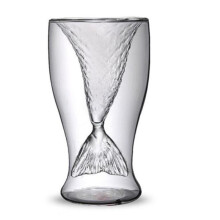 100Ml Novelty Mini Glass Mermaid Tail Cup Shotglass Transparent Fish tail & Liquor Glasses