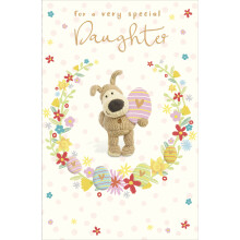 Boofle Very Special Daughter Egg-static Floral Easter Card Cute Greeting Card