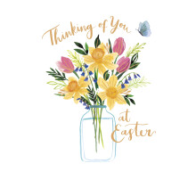 Thinking Of You Spring Splendour Easter Card Contemporary Greeting Card