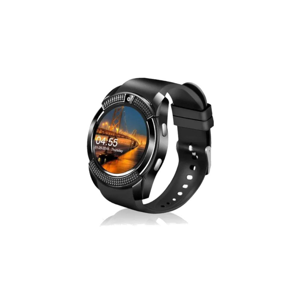 V8 Bluetooth Smart Watch Band Touch Screen Wristband Sport Smartwatch Black