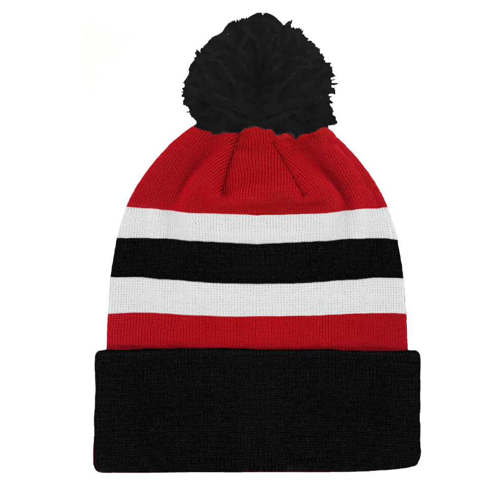 Fan Originals Beanie Bobble Hat Sunderland Colours Red White Blk