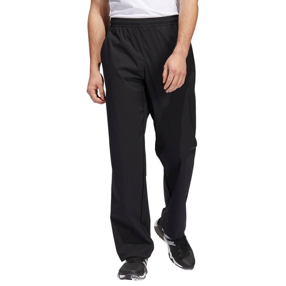 (L, Black) adidas Golf Mens 2023 Provisional Lightweight Water Resistant Trousers