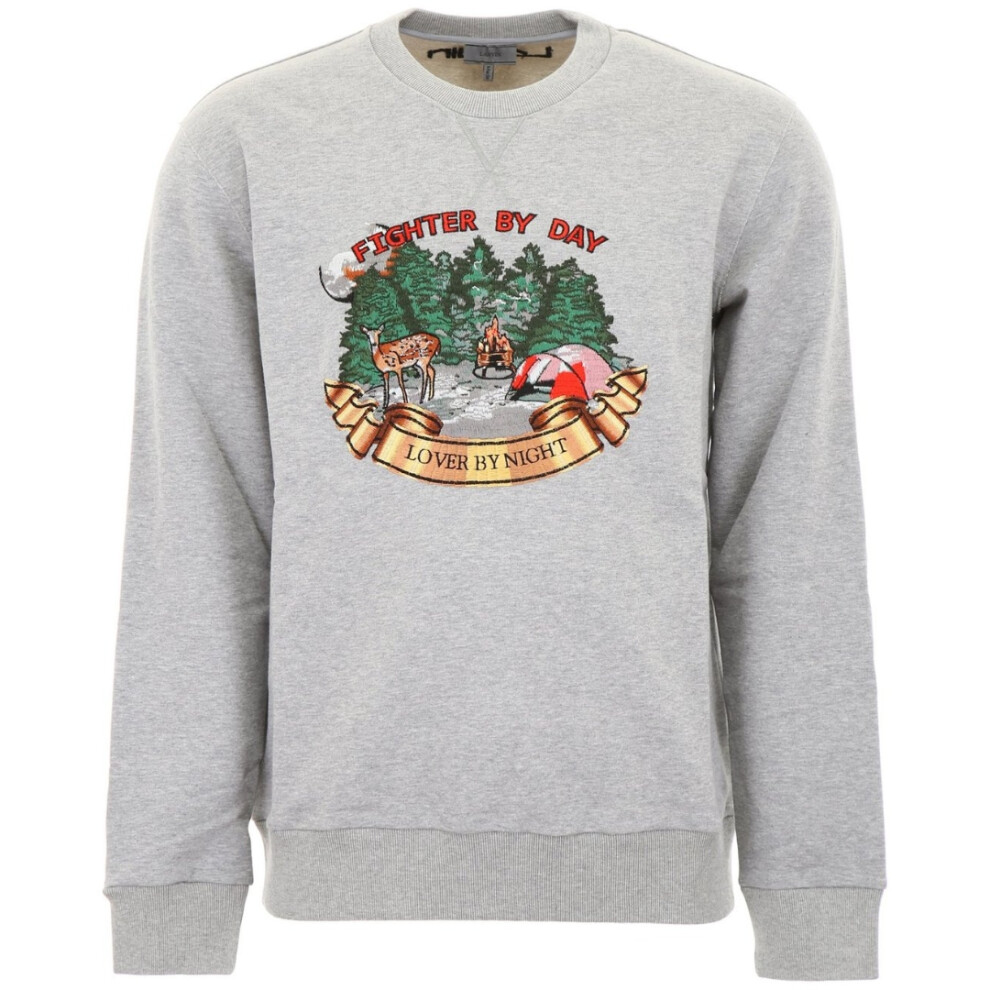 (L) Lanvin Fighter By Day Lover By Night Forest Grey Sweater