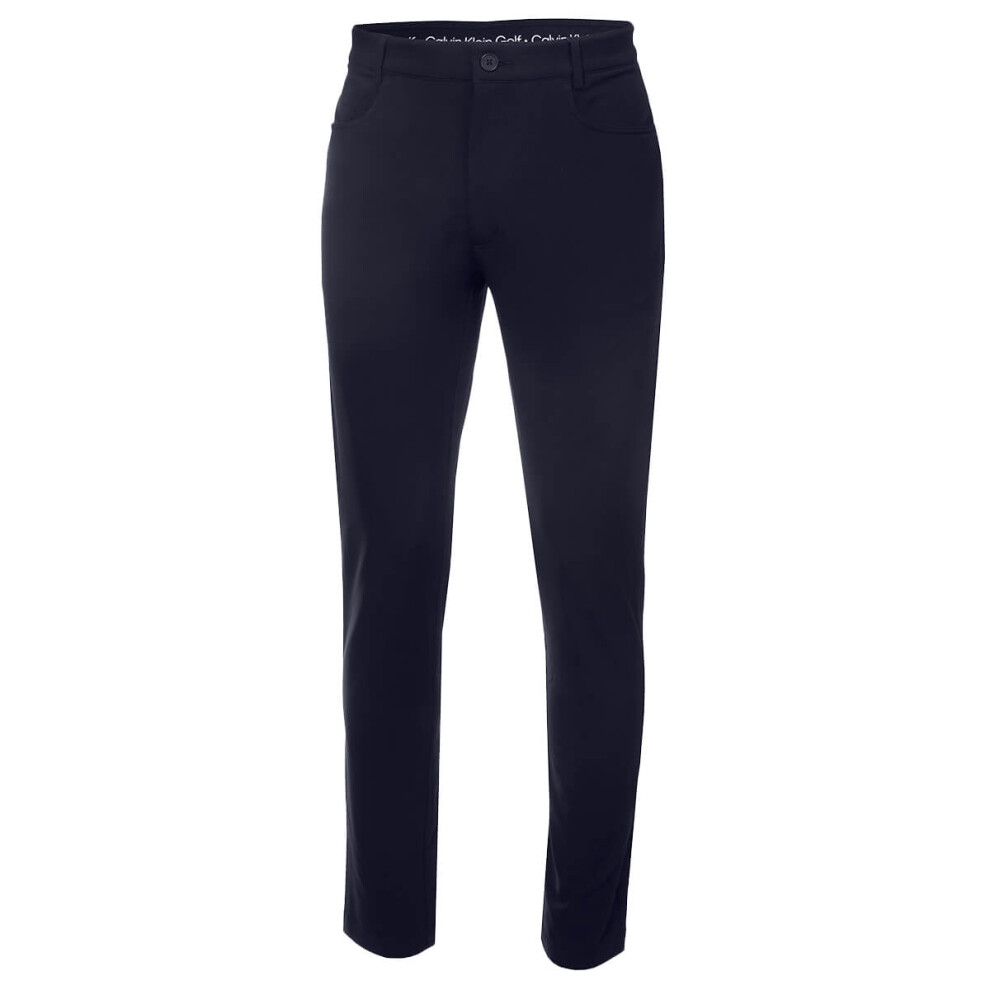 (38L, Navy) Calvin Klein Mens 2023 Winter Genius Stretch Water Resistant Golf Trousers