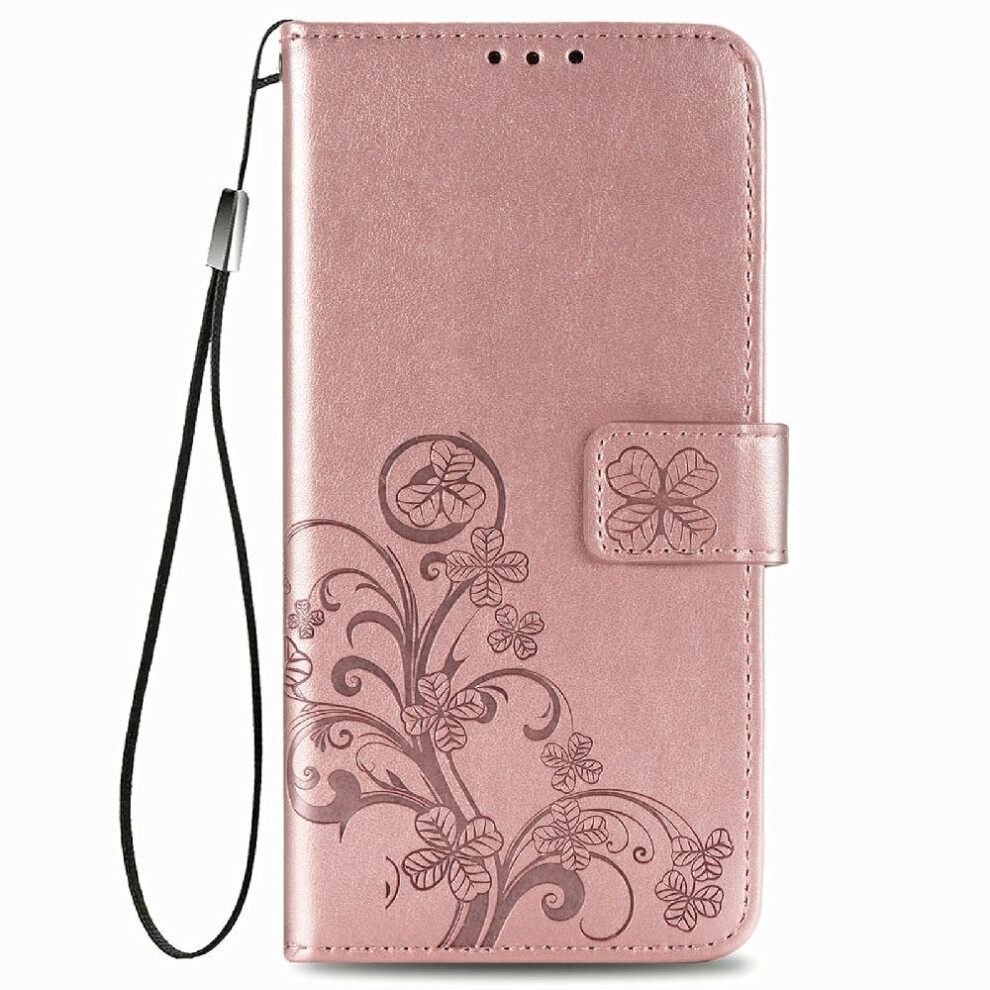 (Gold) Case For Xiaomi Redmi K30s Four Leaf Clover Flip Cover Leather Case Short Strap Exquisite Business Gold 764499970267