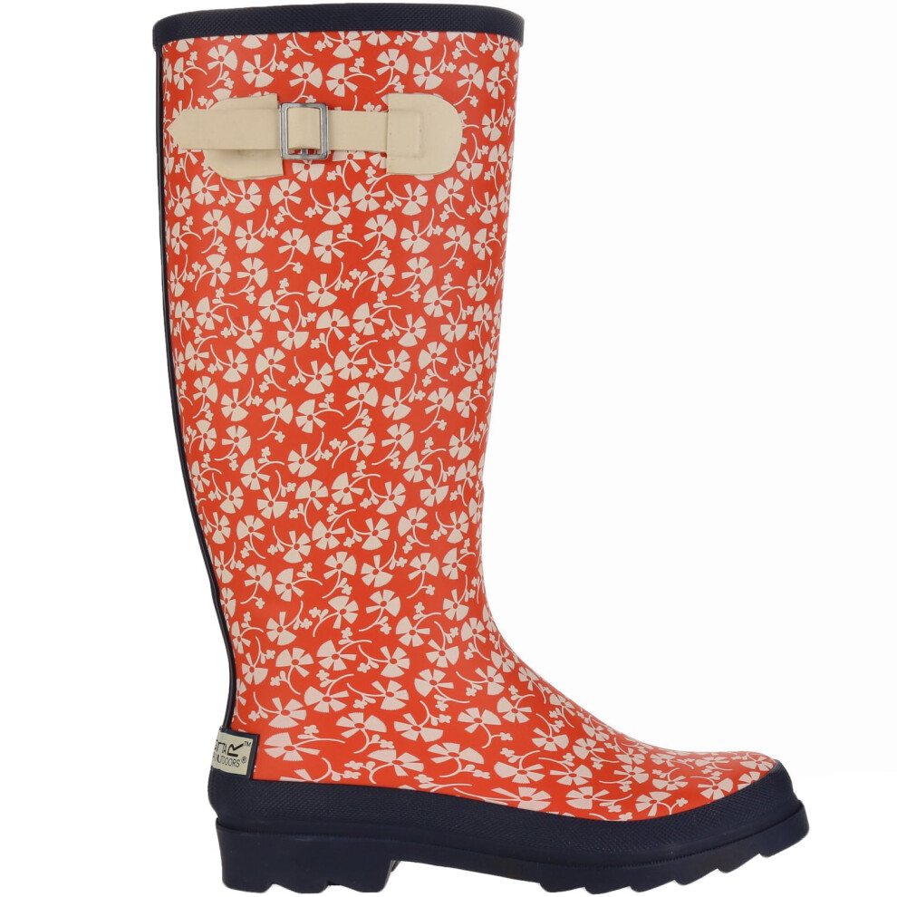 (8 UK, Parsley Satsuma) Regatta Womens Orla Kiely Hi Patterned Adjustable Wellington Boots Wellies