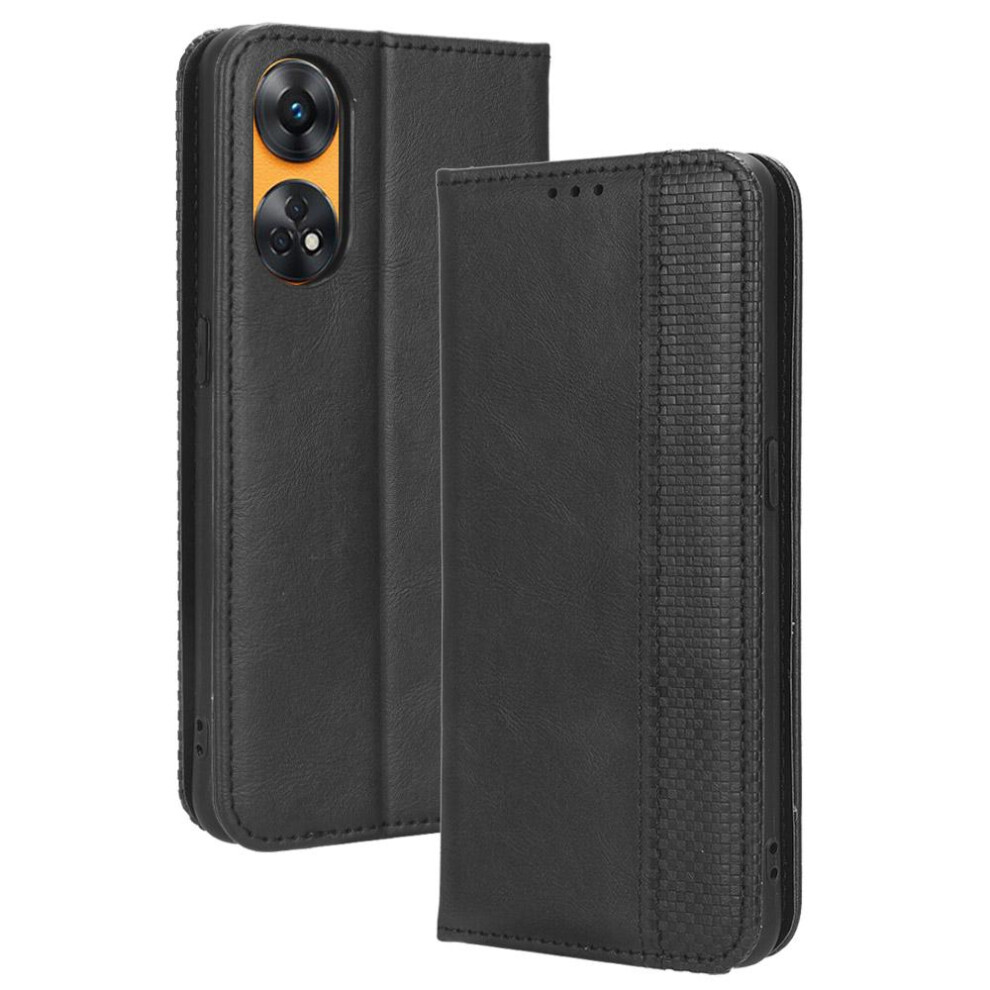 (Black) Case For Oppo Reno 8T 4G Wallet Pu Leather Magnetic Closure Black 764499971325