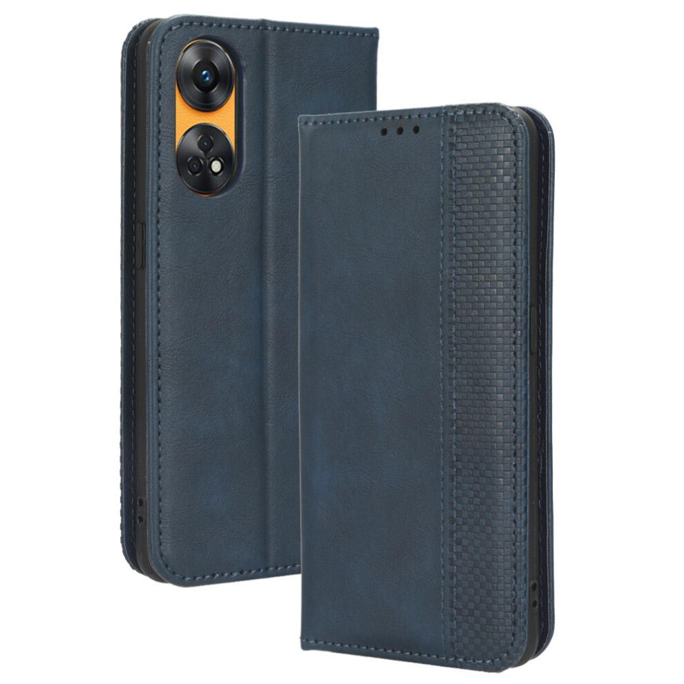 (Blue) Case For Oppo Reno 8T 4G Wallet Pu Leather Magnetic Closure Blue 764499971349