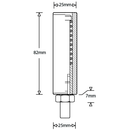Drehgriff klappbar M10x17 Gewinde 1