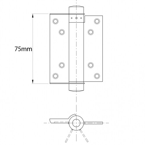 Scharnierfeder 75 mm verzinkt - 1 Paar 2