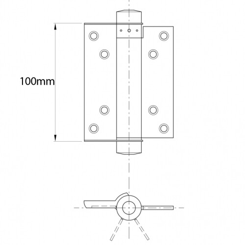 Scharnierfeder 100 mm verzinkt - 1 Paar 1