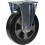 Parnells 200 mm 8" en caoutchouc noir fixé solide 900 kg, ensemble de 2 2