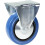 Parnells 125mm 5" castor blue rubber fixed strong 400kg capacity, set of 2 2