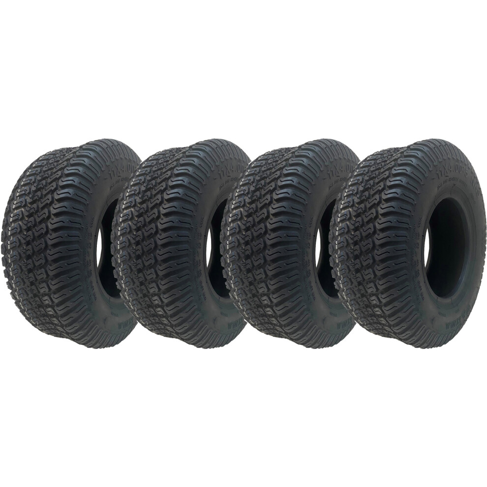 11x4.00-5 Lawnmower Grass Multi Turf Tyres 4ply Tubeless Wanda P332 (Set of 4)