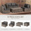 Outsunny Outsunny 8pc Outdoor Patio Furniture Set Weather Wicker Rattan Sofa Chair Grey 3