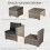 Outsunny Outsunny 8pc Outdoor Patio Furniture Set Weather Wicker Rattan Sofa Chair Grey 5