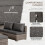 Outsunny Outsunny 8pc Outdoor Patio Furniture Set Weather Wicker Rattan Sofa Chair Grey 6