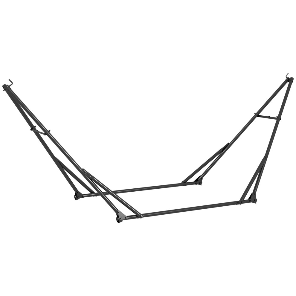 Foldable Hammock Stand, 2 In 1 Hammock Net Stand, Hammock Chair Stand, Black