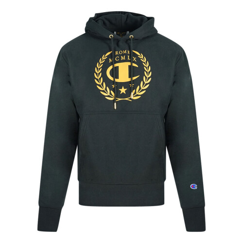 Champion Champion Rome Logo Black Hoodie
