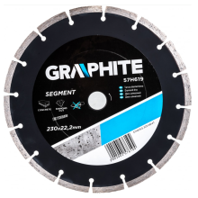 GRAPHITE diamond blade disc 230mm segment type for concrete, bricks tile masonry