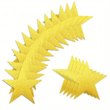 100pcs Golden Stars Cutouts Double Printed Paper Star Cardboard Stars Decorations For Bulletin Board Wall Party Decoration Supply 15 24 Cm