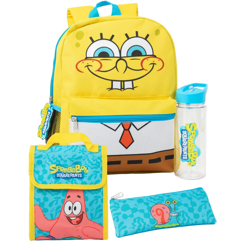 Spongebob Squarepants Logo Backpack Set Yellow
