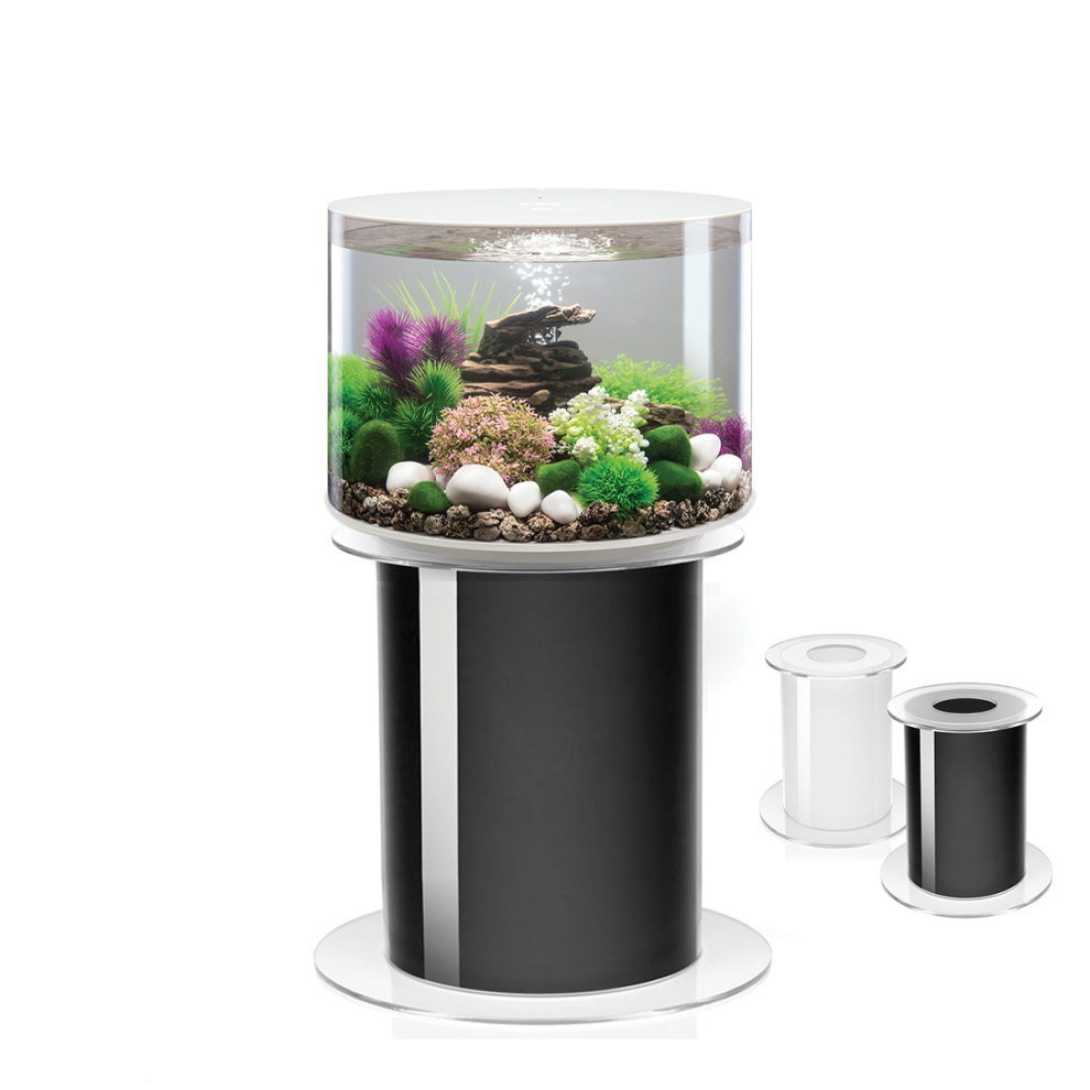 biOrb Tube 35L Black Aquarium with MCR LED Lighting and Stand