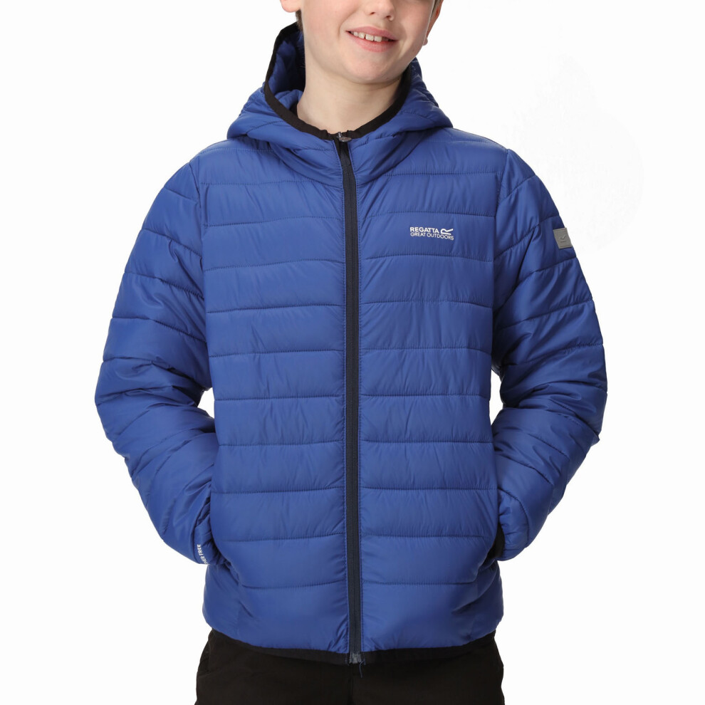 (3-4 Yrs, Royal) Regatta Kids Marizion Baffled Padded Water Repellent Jacket Coat - Royal