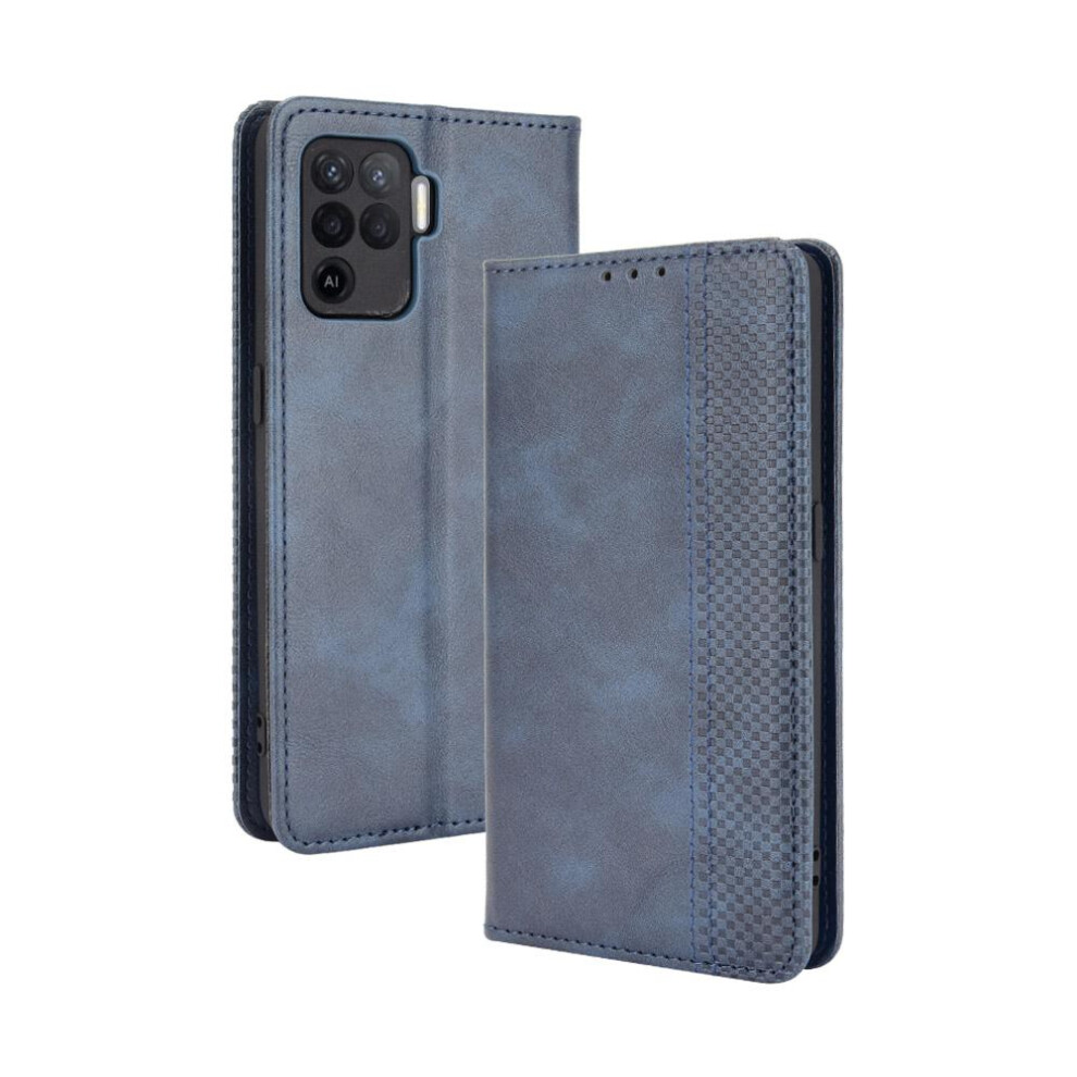 (Blue) Case For Oppo A94 4G Wallet Pu Leather Magnetic Closure Blue 764499973893