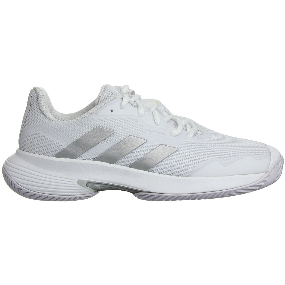 (7, White) Adidas Courtjam Control Tennis Lace-Up White Synthetic Womens Trainers GY1334 (UK )