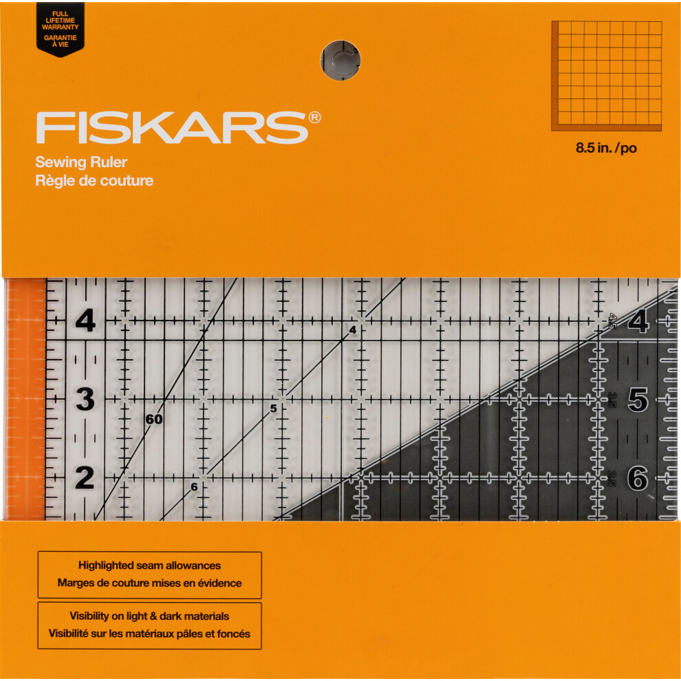 Fiskars Square Acrylic Ruler-8.5"X8.5" 1066144