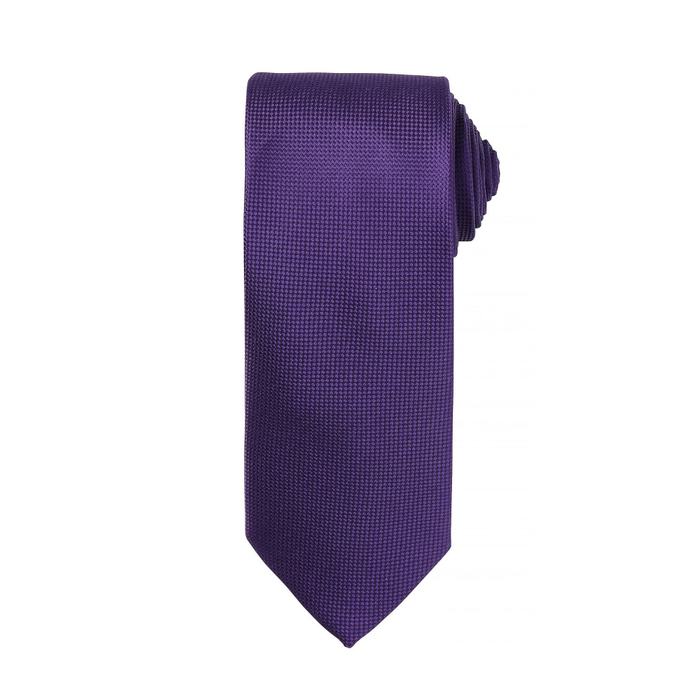 (One Size, Purple) Premier Mens Micro Waffle Formal Work Tie