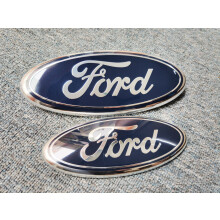 225mm+175mm FORD TRANSIT FRONT + REAR GRILLE BLUE BADGE BONNET EMBLEM