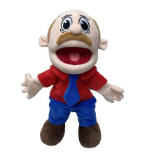(B) 41cm Jeffy dad mum Puppet Hat Hand Jeffy Plush Cosplay Toy Doll Gift Distinctly