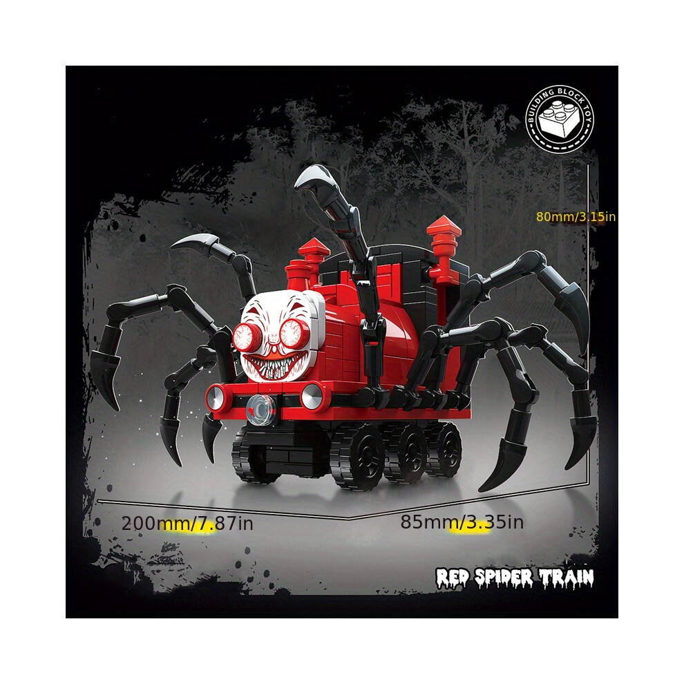 262pcs Horror Game Red Spider Train Assembly Toy, Children Educational Toy Model Gifts-image-OPC-PDHDJQ7-NEW