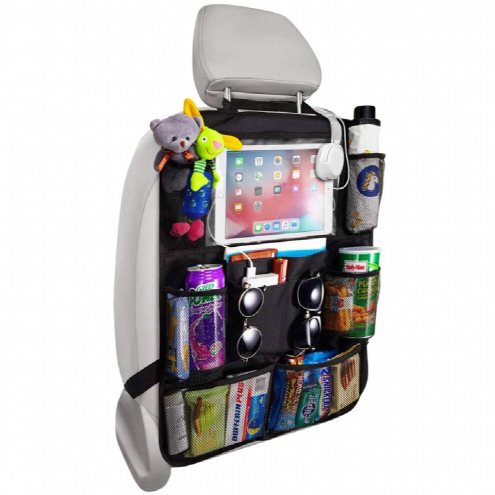 Car Seat Organizer Multifunctional Oxford Fabric Car Back Pocket Storage Bag With Tablet Holder 885682445475