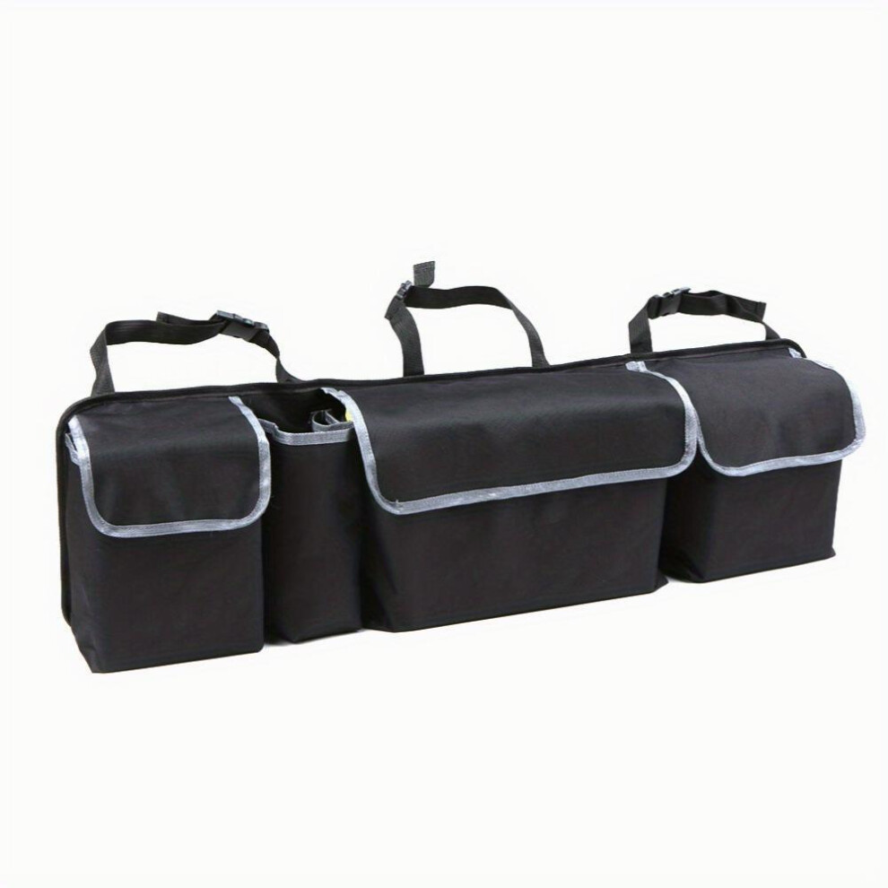 1Pc Auto Storage Organizer Car Trunk Bag Universal Large Capacity Backseat Storage Bag Foldable Oxford Trunk Cargo Mesh 885682445840