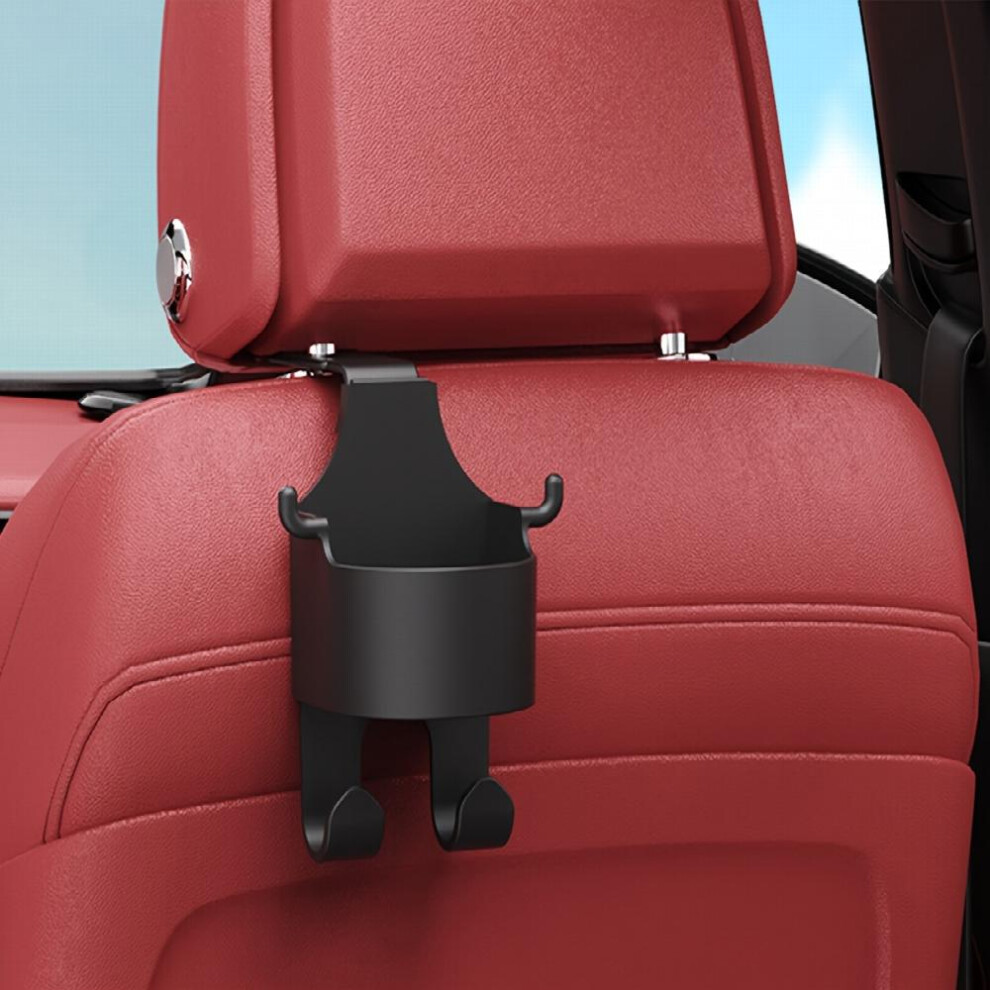 1Pc 2Pcs Car Seat Storage Hook With Cuo Holder Functional Hooks Headrest Seat Back Water Cup Holder 885682446175
