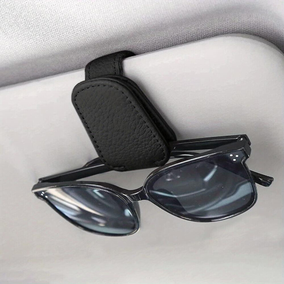 Sunglasses Holders For Car Magnetic Pu Leather Sunglasses Clip For Car Visor Glasses Hanger Clip Car Interior Visor Accessories 885682446021