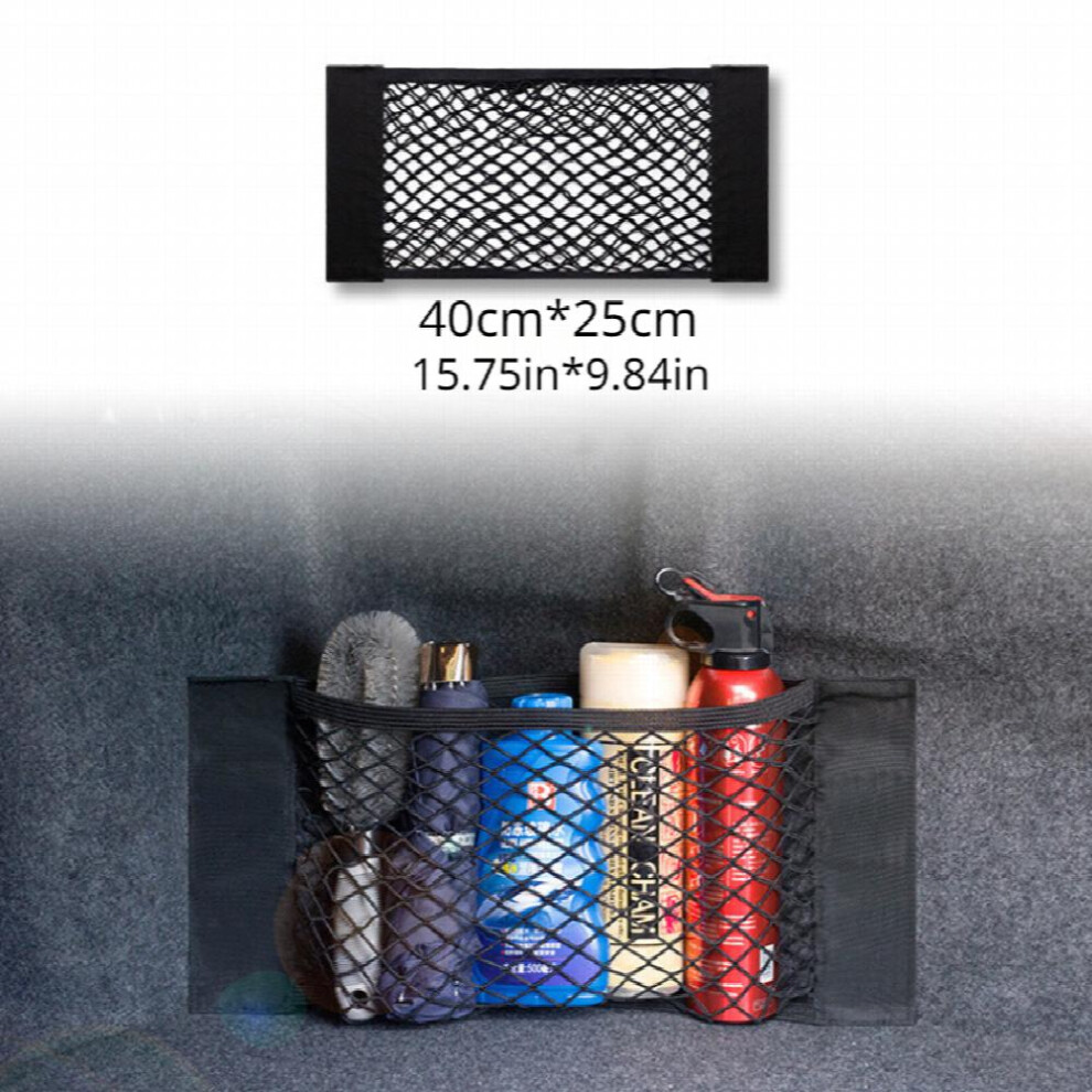 Universal And Practical Auto Organizer Seat Back Bag Back Rear Mesh Trunk Seat Elastic String Net Magic Sticker Car Universal Storage Bag Pocket 885682445529