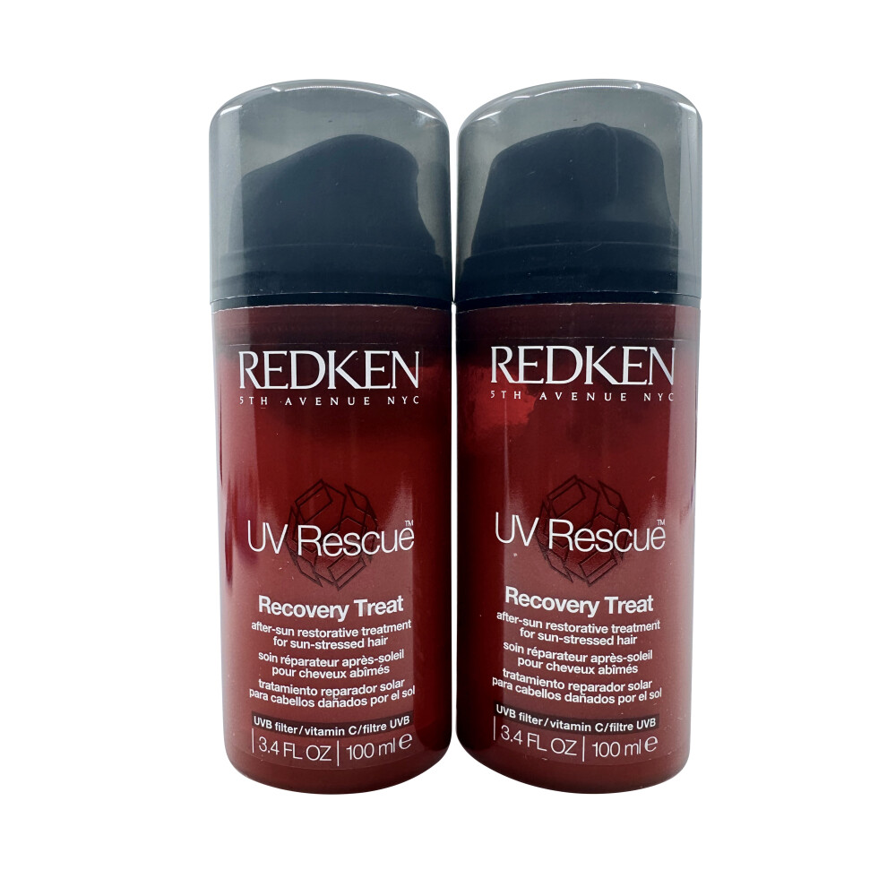 Redken UV Rescue Recovery Treat After Sun Restorative Treatment 3.4 OZ Set of 2