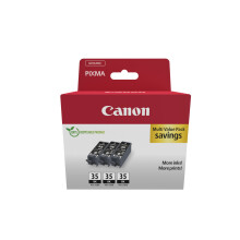Paquete de 3 cartuchos de tinta CANON PGI-35 BK - NEGRO