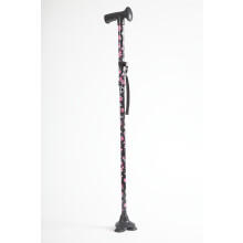 EasyLife Lifestyle solutions Comfortable Grip Foldable Walking Stick For Women & Men With Triple Non-Slip Feet | Lightweight Aluminium Adjustable Hei