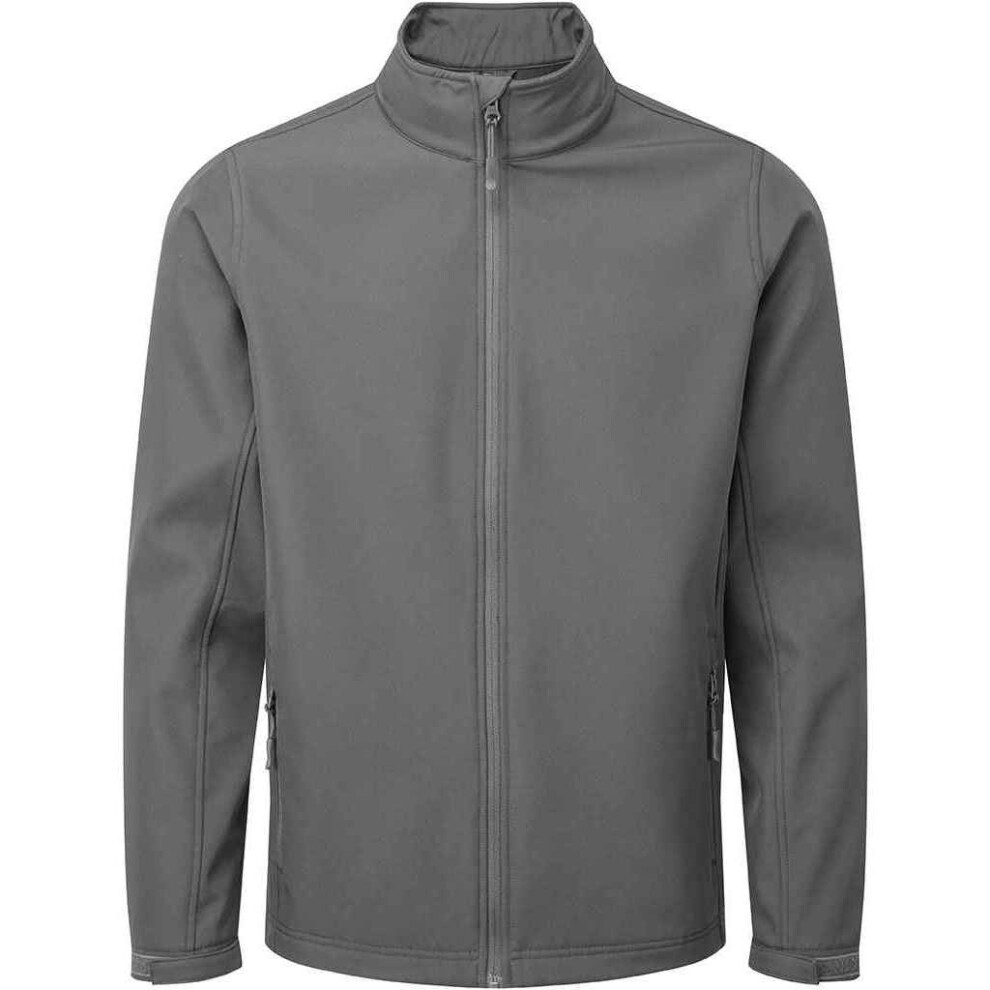 (5XL, Dark Grey) Premier Mens Windchecker Recycled Soft Shell Jacket