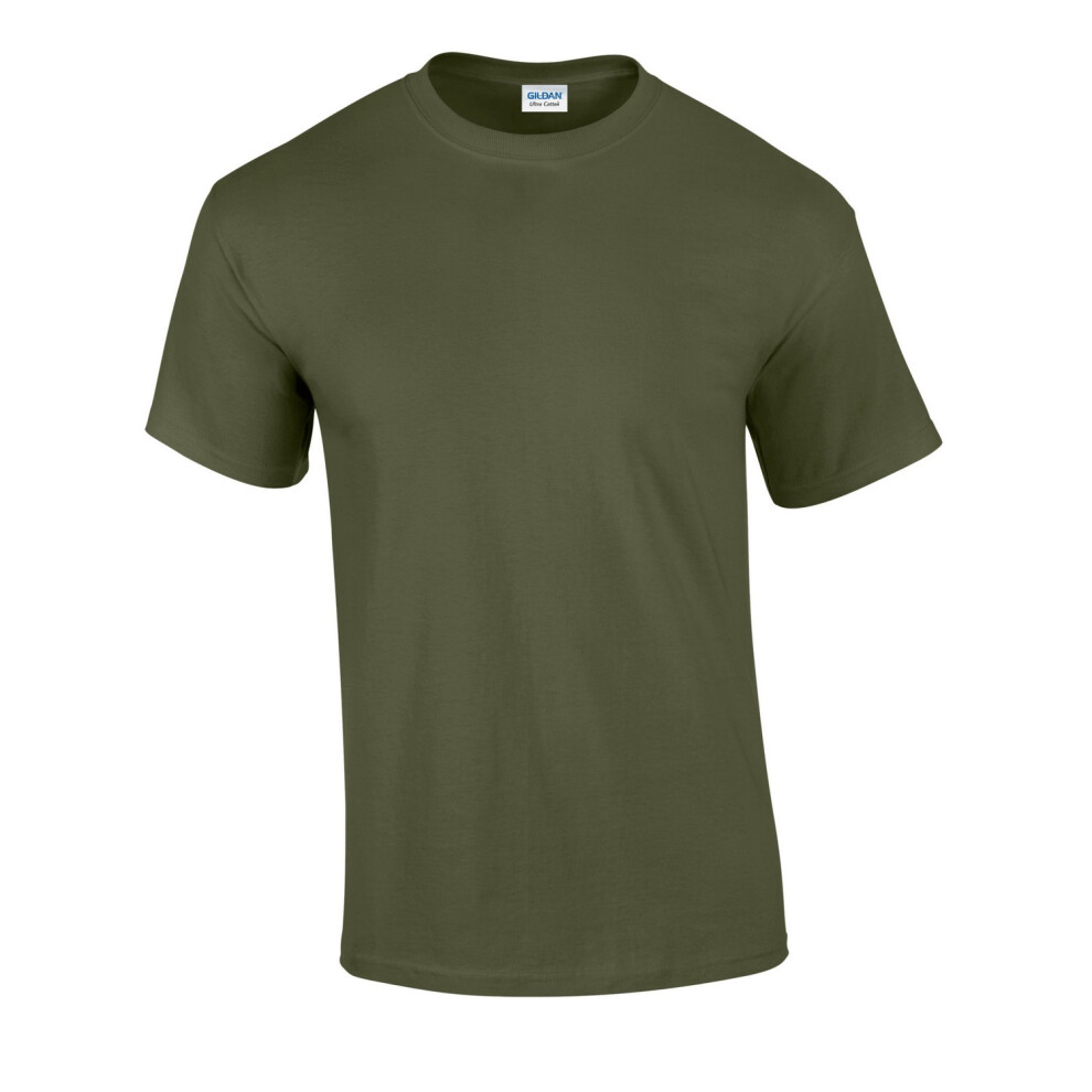 (XL, Military Green) Gildan Mens Ultra Cotton T-Shirt