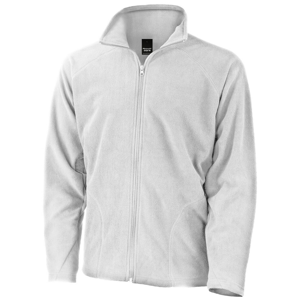 (S, White) Result Core Mens Fleece Jacket