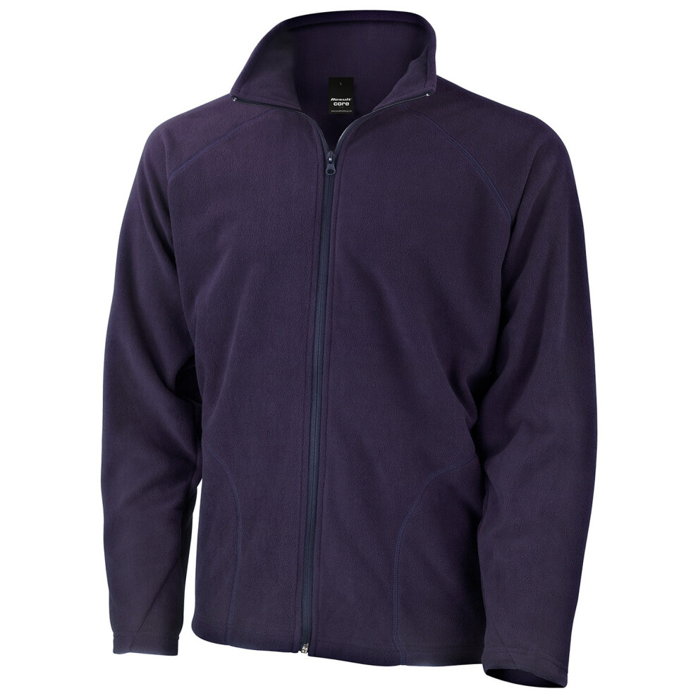 (L, Navy) Result Core Mens Fleece Jacket