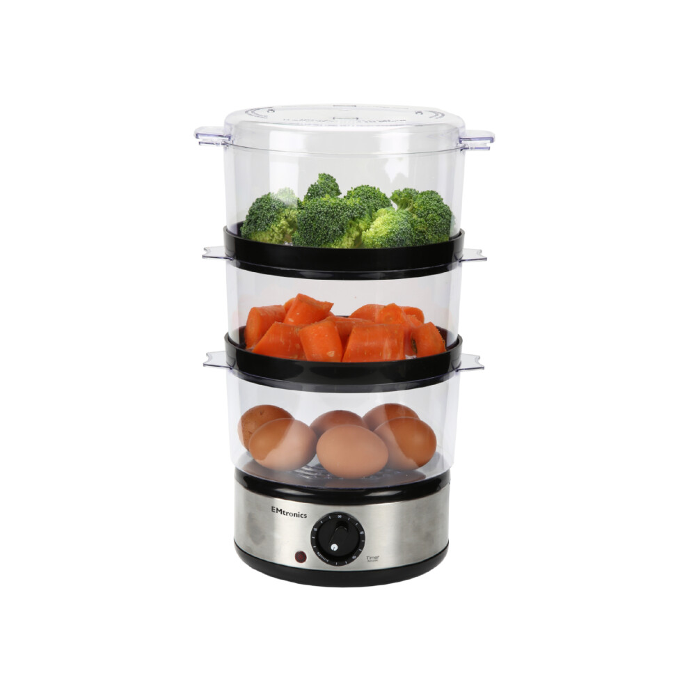 EMtronics 3 Tier Food Steamer - 6 Litre